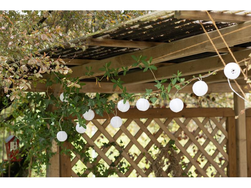 COCON Lichterkette LED Solar, Weiss, 3.7 m Dekorative Beleuchtung für den Balkon, die Terrasse oder den Garten
