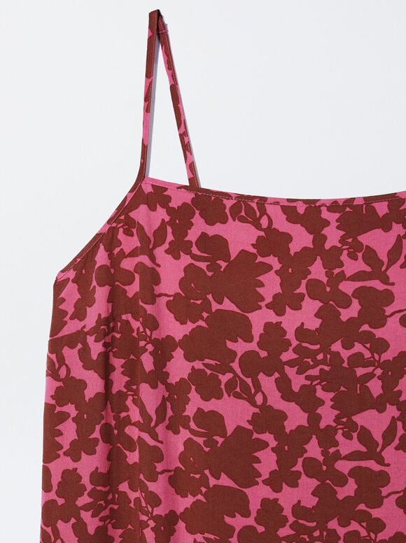 Vestido longo estampado - Multicolorido