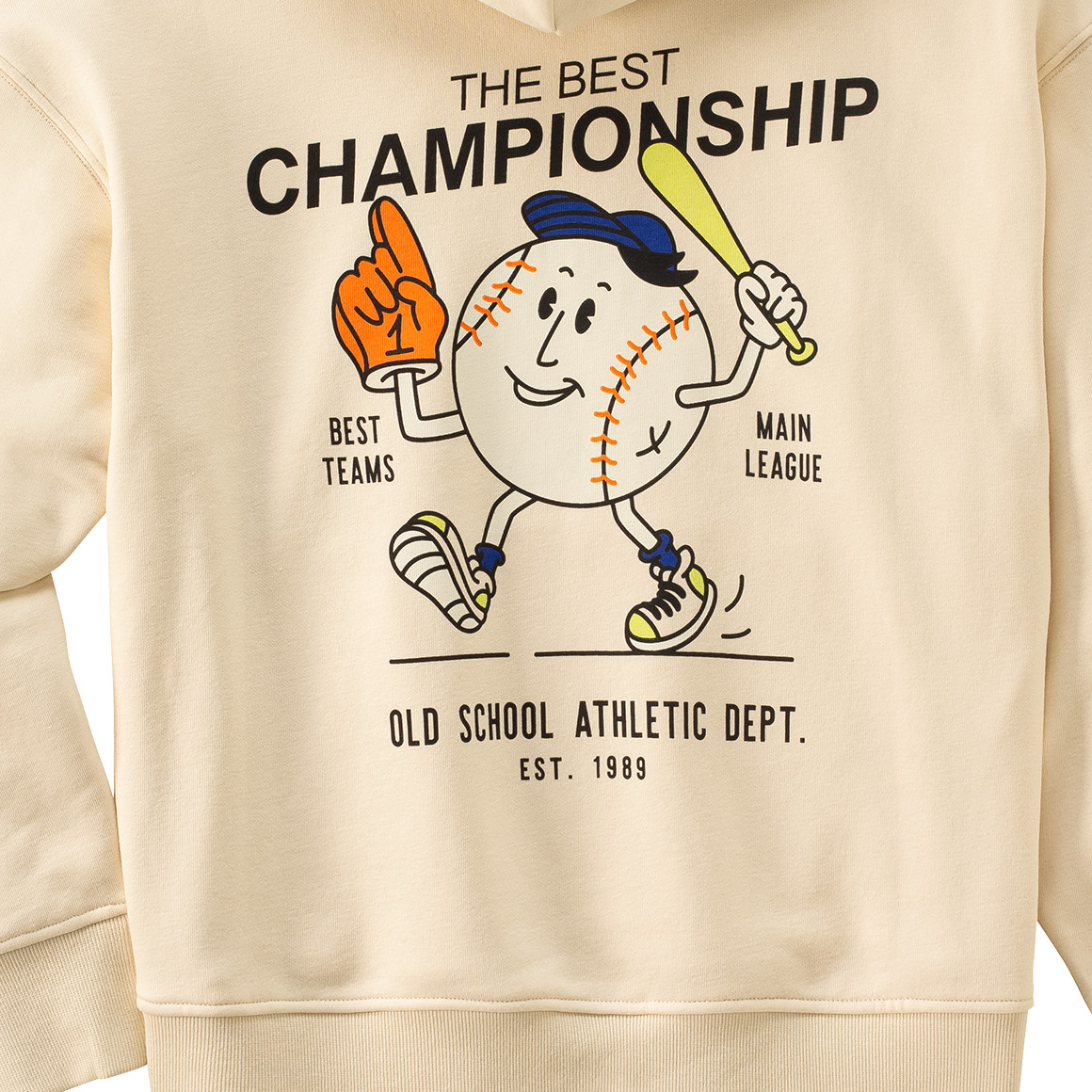 Beatwear Jungen Hoodie mit Rücken-Print creme