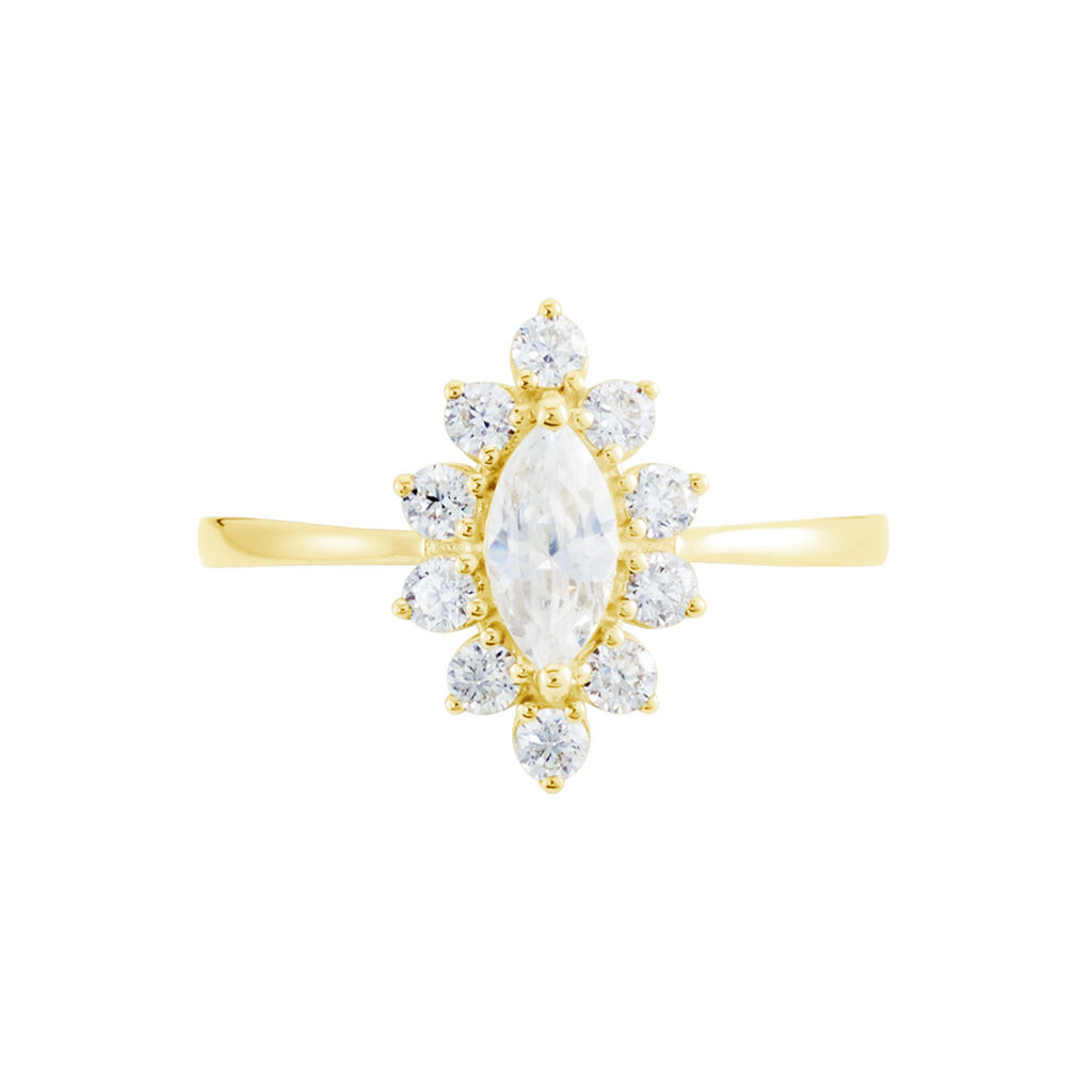 Bague Or Jaune Vladimira Oxyde De Zirconium