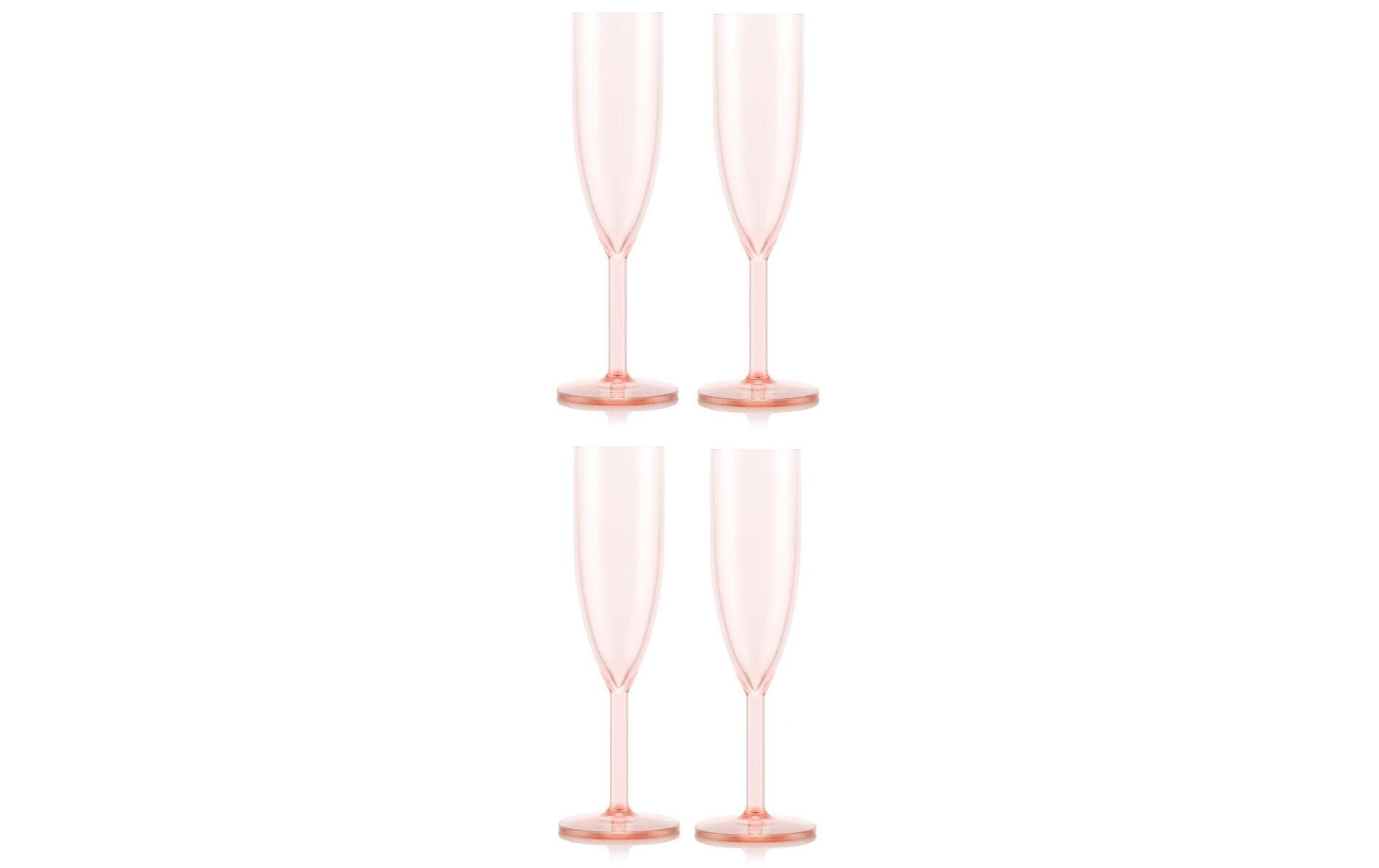 Outdoor-Champagnerglas Oktett 120 ml, Rosa, 4 StückChampagner-Coupégläser für draussen