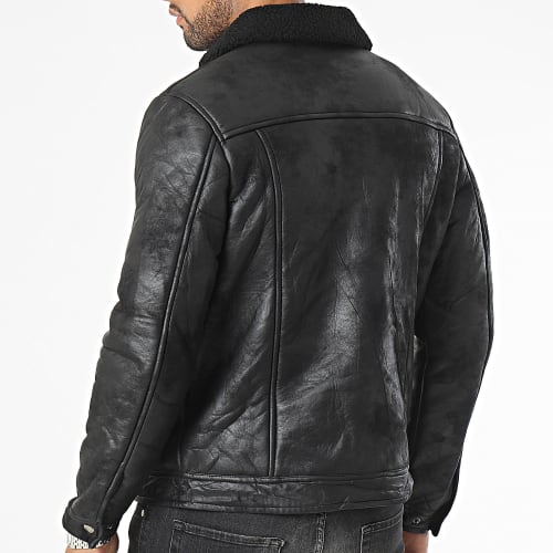 Veste Col Mouton Noir
