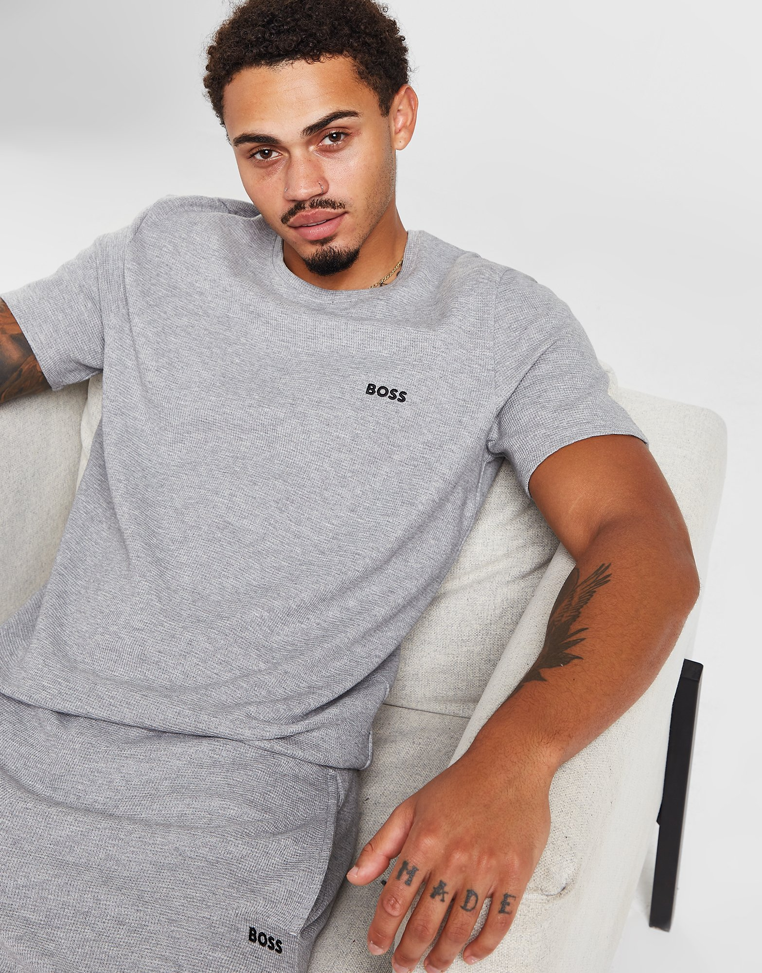 BOSS T-shirt Waffle Homme