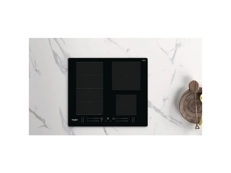 Whirlpool WF S7560 NE, Sort, Indbygget, 60 cm, Zone induktionskogeplade, Keramisk, 4 zone(s)