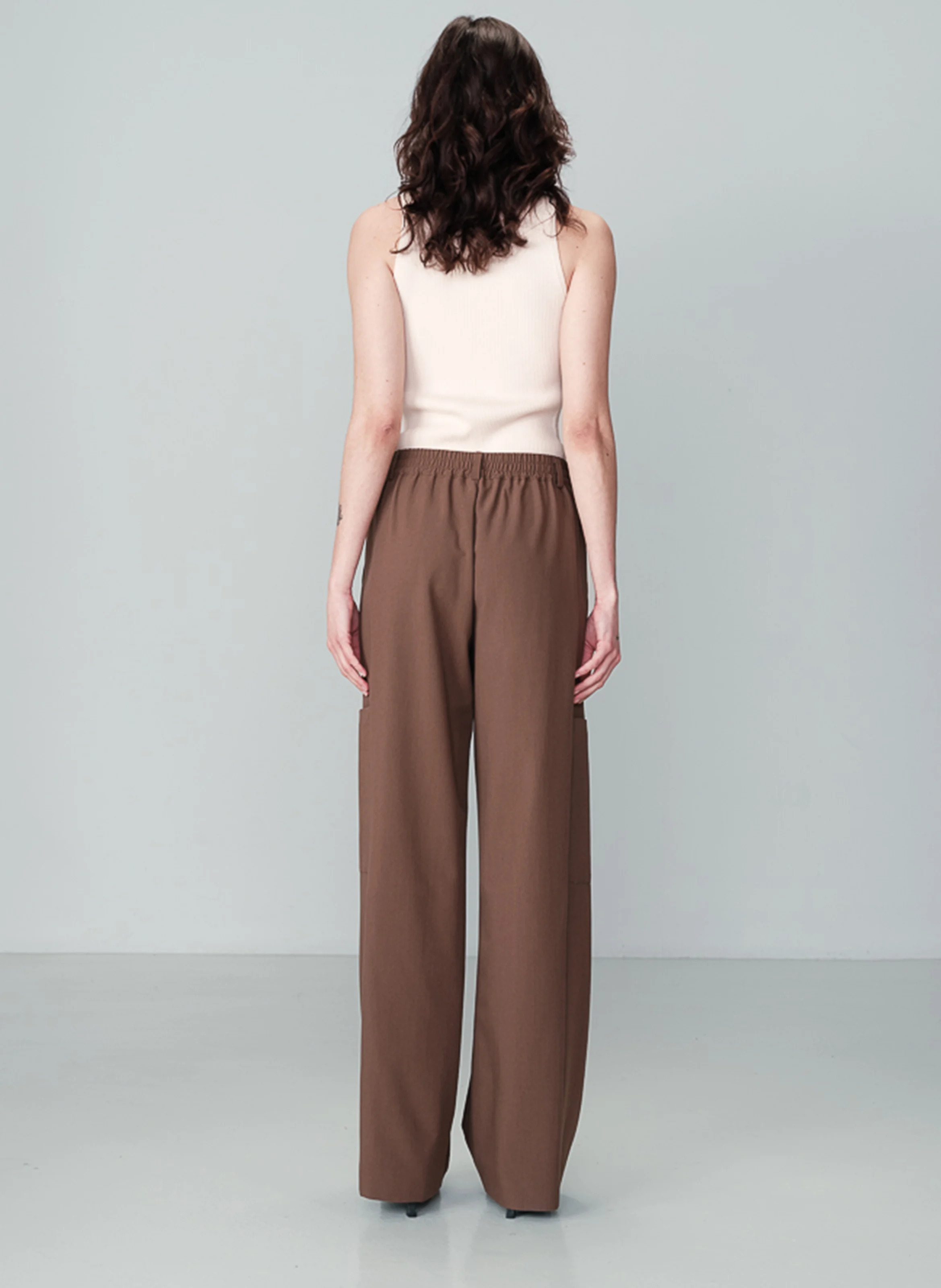NOYOCO - Pantalon large| Gris