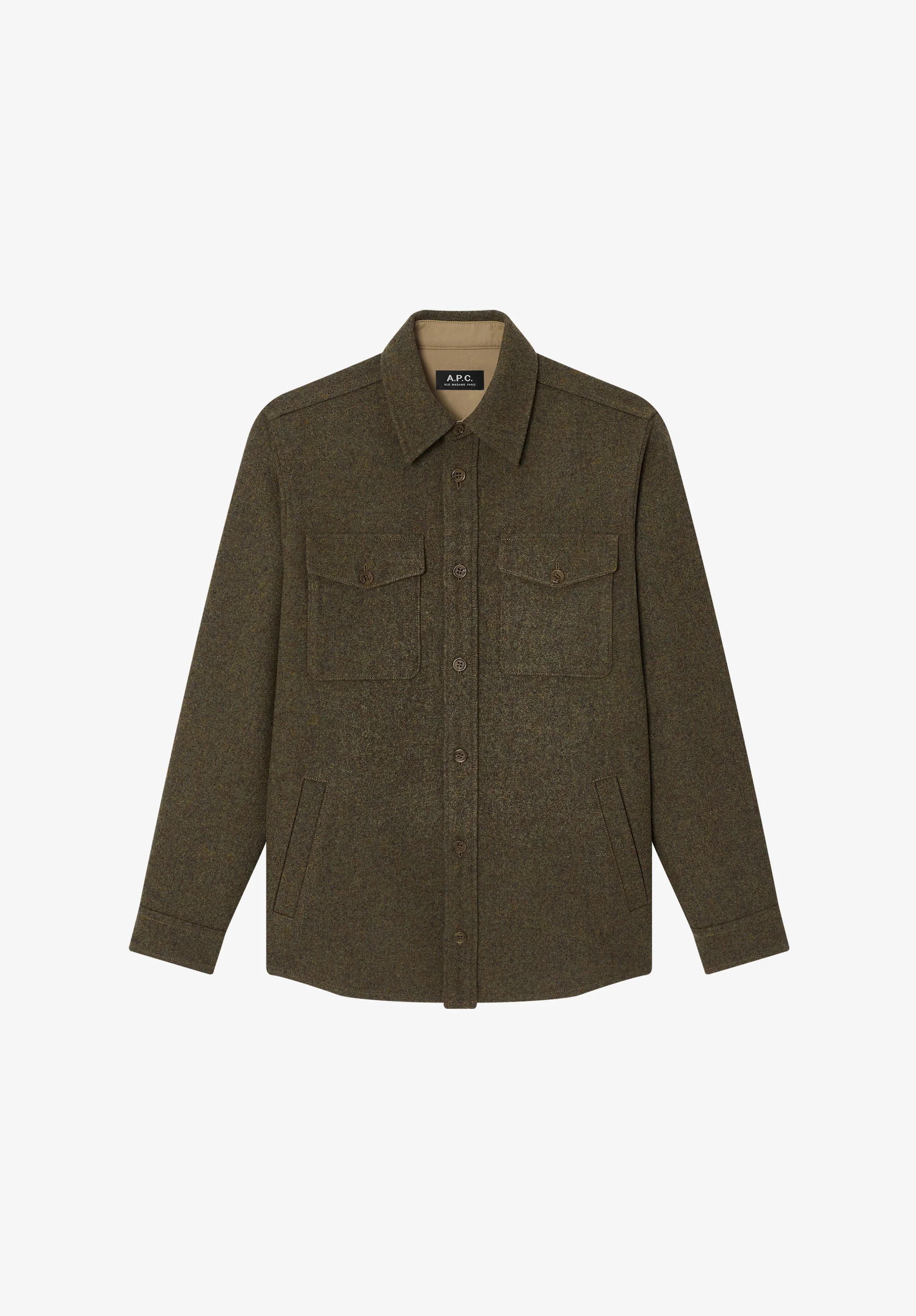 Veste surchemise - Vert chine