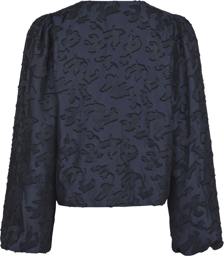 Neo Noir Daliska Artwork Blouse Navy