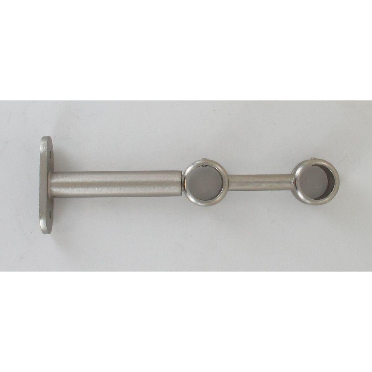 SUPPORT DOUBLE D20 150 MM X2 ARGENT MAT