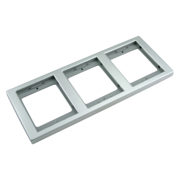 Berker K5 Afdekraam 3-voudig RVS