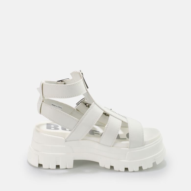 GLD ZIP sandales à plateforme véganes, blanc