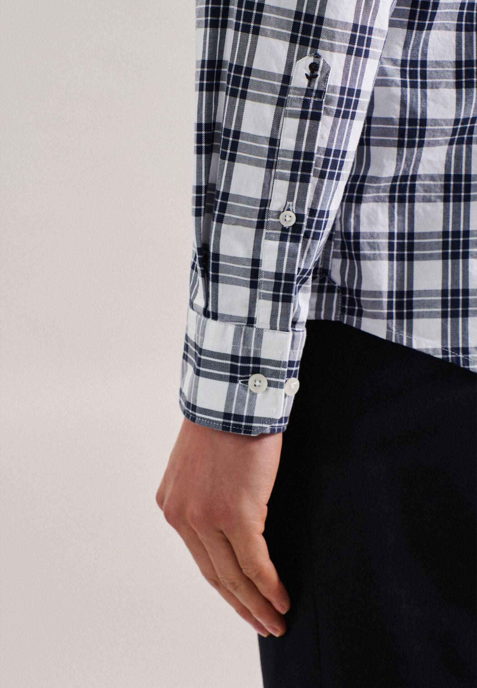 Seidensticker| Herren Casual Hemd Schwarze Rose