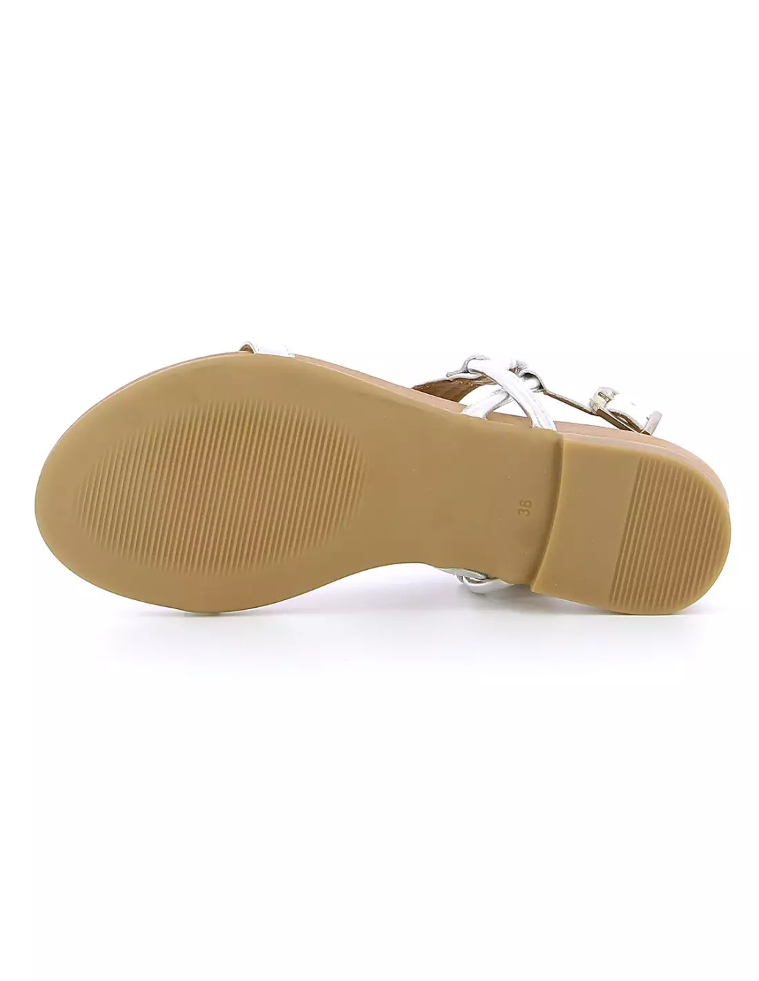 MAISON MANSA 59 - Sandales & nu-pieds Blancargent