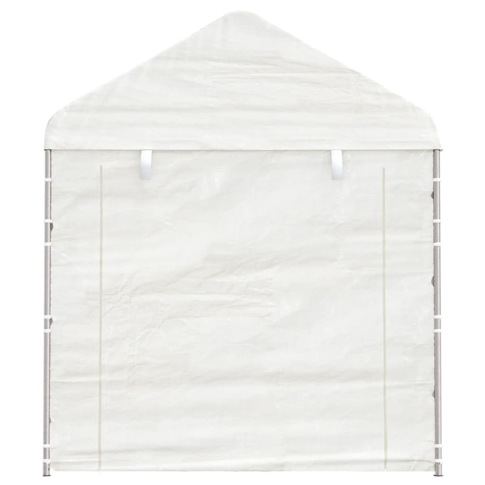 Belvédère avec toit blanc 13,38x2,28x2,69 m polyéthylène