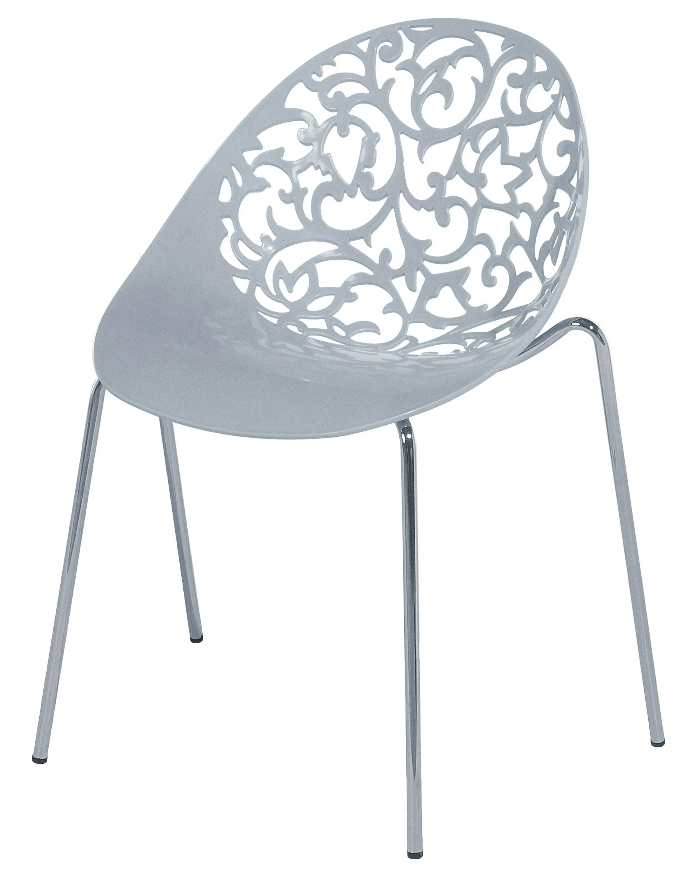 Set van 4 eetkamerstoelen MUMFORD Lichtgrijs