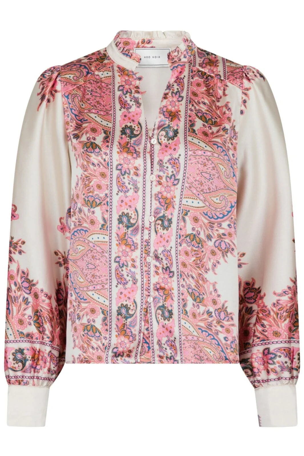 Neo Noir Massima Paisley Border Blouse light pink