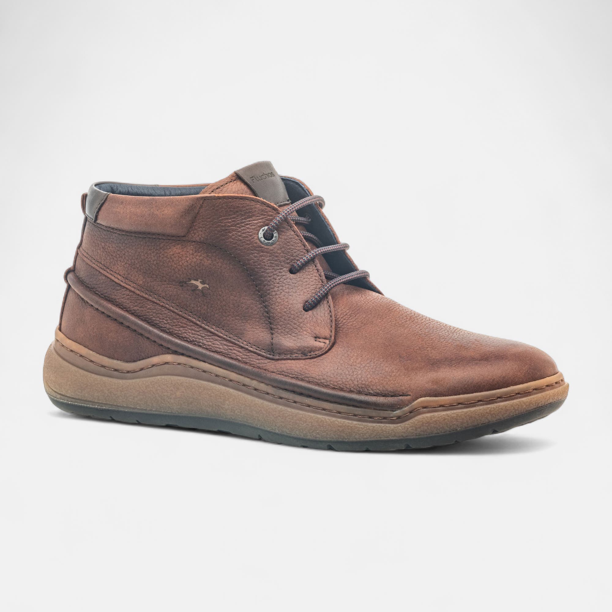 Bottines pieds sensibles Homme en cuir marron