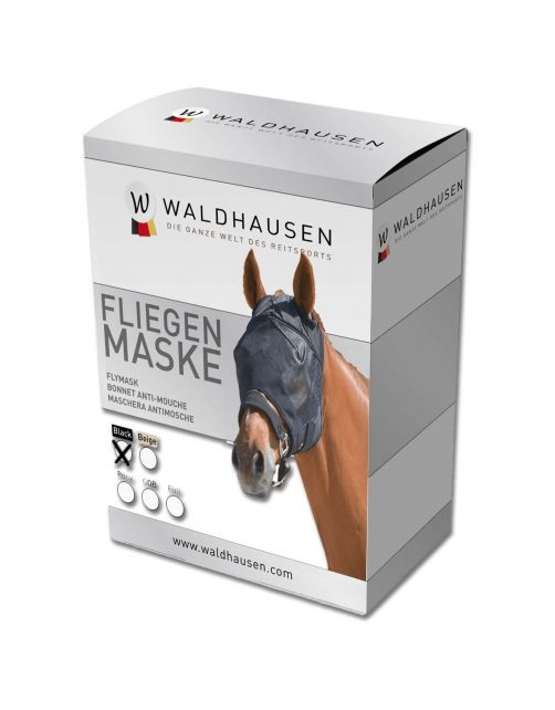 Waldhausen Vliegenmasker Zonder Oren Zwart - Anti insect