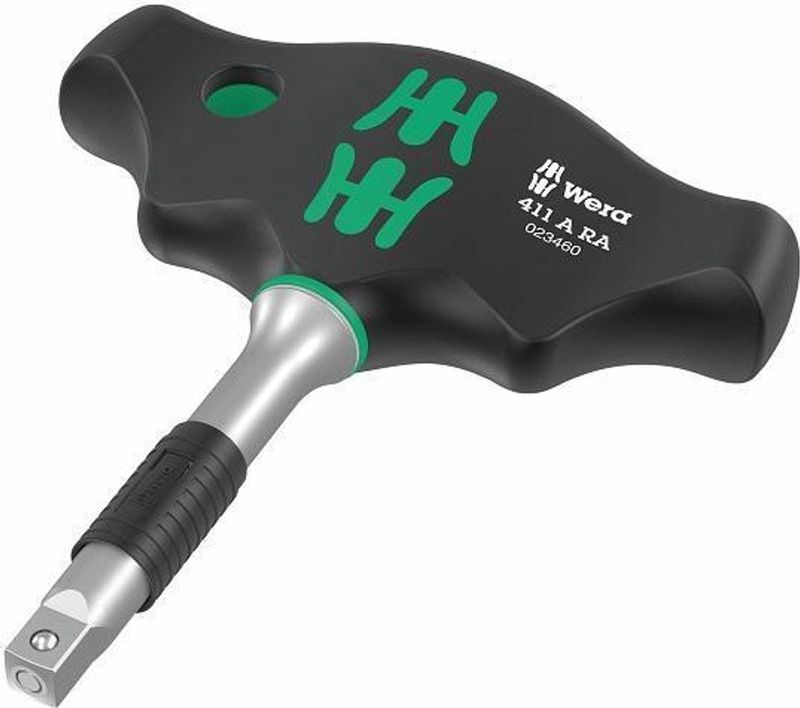 Wera - 411 A RA - Adapterschroevendraaier - T-greep - Ergonomisch - 1/4