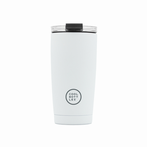 Caneca térmica Cool Bottles Mono em aço inoxidável branco