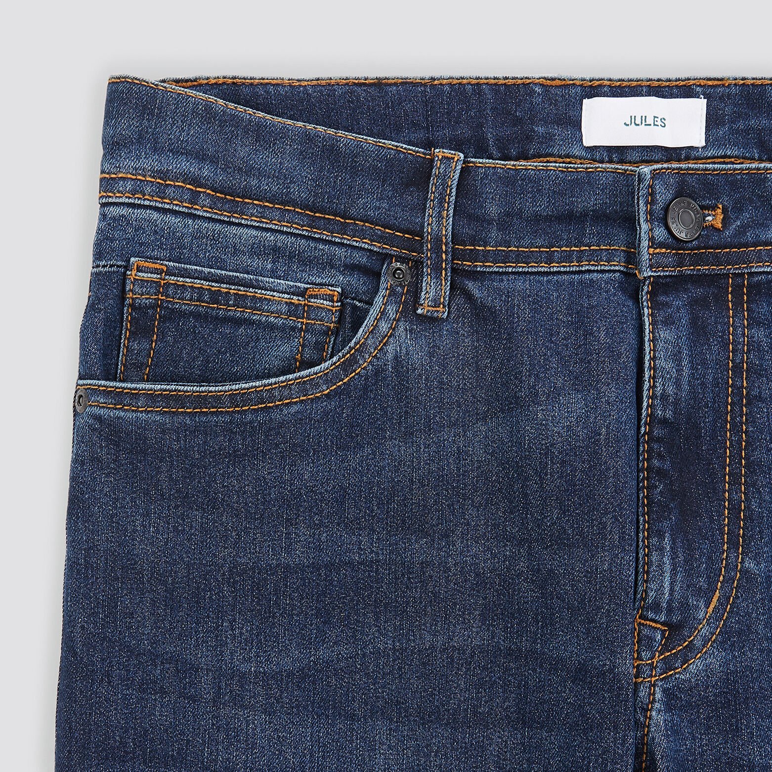 Jean regular en coton et polyester recyclés waterl Bleu