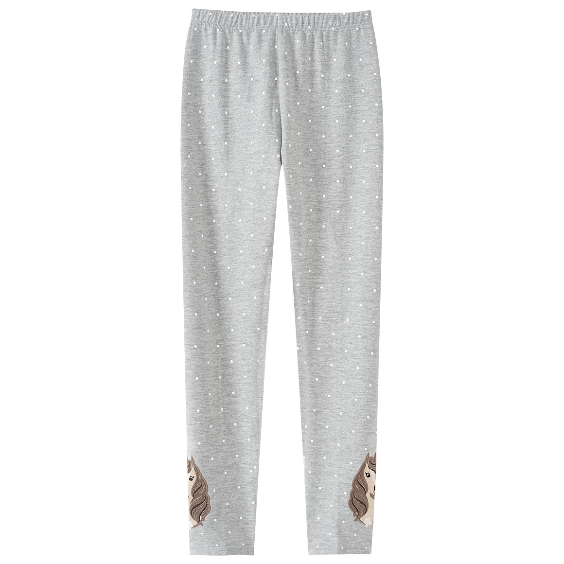 Topolino Mädchen Leggings mit Pferde-Applikation hellgrau
