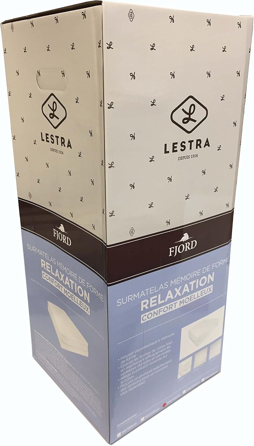 Topper Lestra Fjord Memory-Form, Surmatelas Lestra Fjord 140 x 190 cm