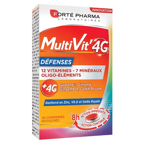 Forté Pharma Multivit' 4G Défenses 30 comprimés