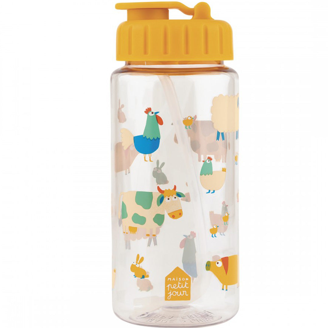Maison petit jour drinkfles de boerderij - geel - 350 ml
