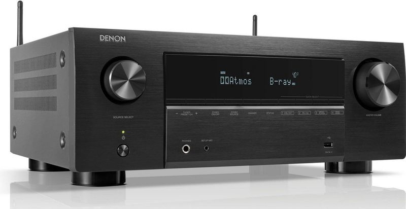 Denon AVR-X2800H DAB 7.2-kanaals AV-Receiver, 8K Ultra HD, HEOS Built-In, Dolby Atmos, DTS:X, Bluetooth, DAB+, WLAN, AirPlay 2, Alexa - Zwart