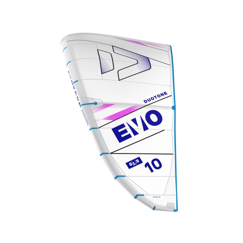 Aile de kitesurf duotone evo sls concept blue undyed blanc 2025