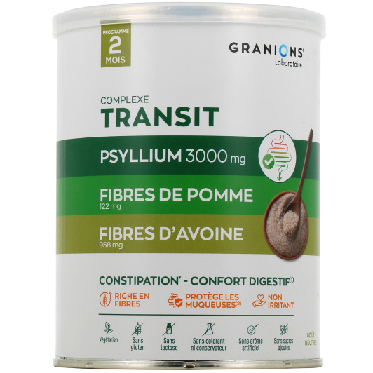 Granions complexe transit riche en fibres - Constipation, transit
