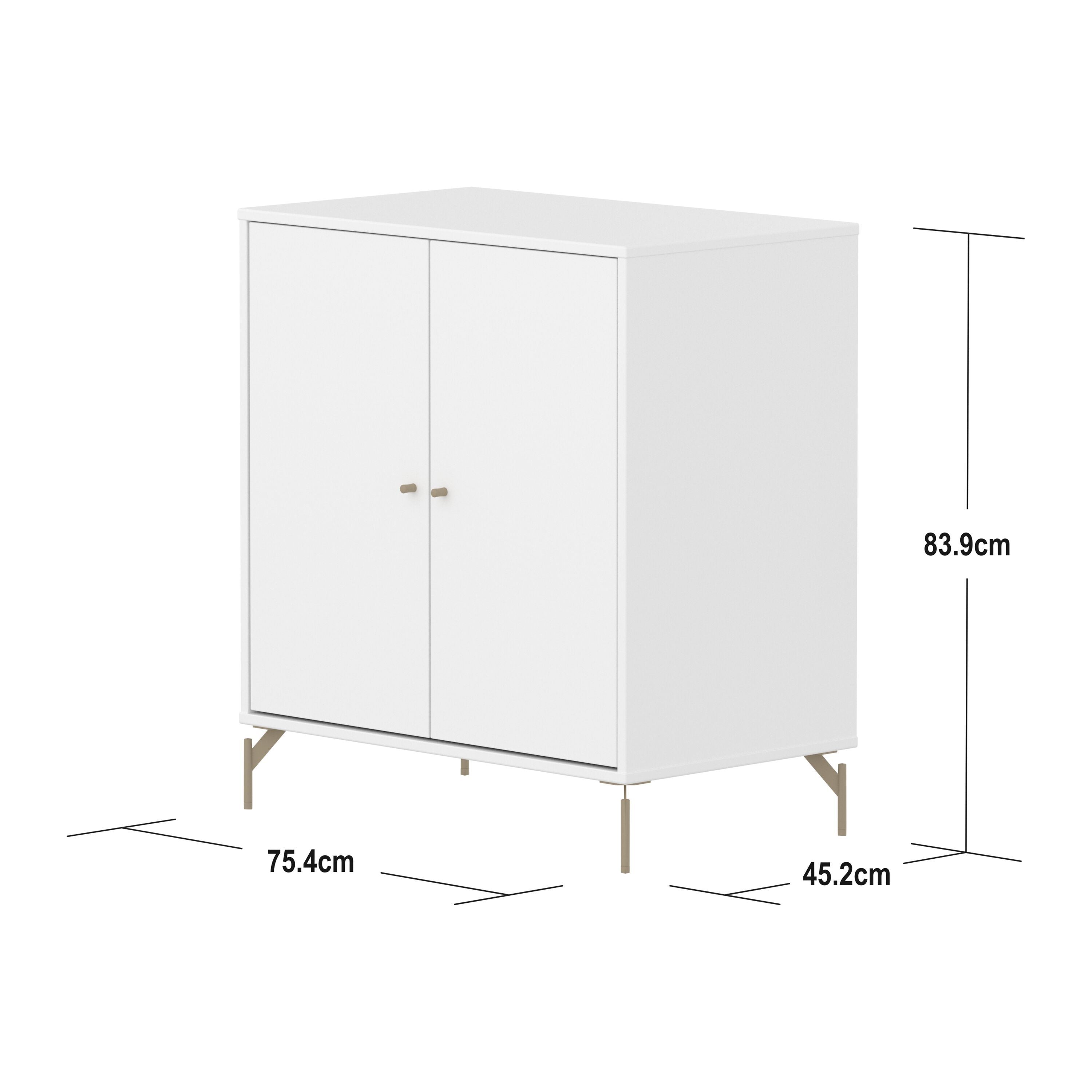 Flexa SAGA Kommode - Weiss / B: 75.0 cm x T: 45.0 cm x H: 84.0 cm