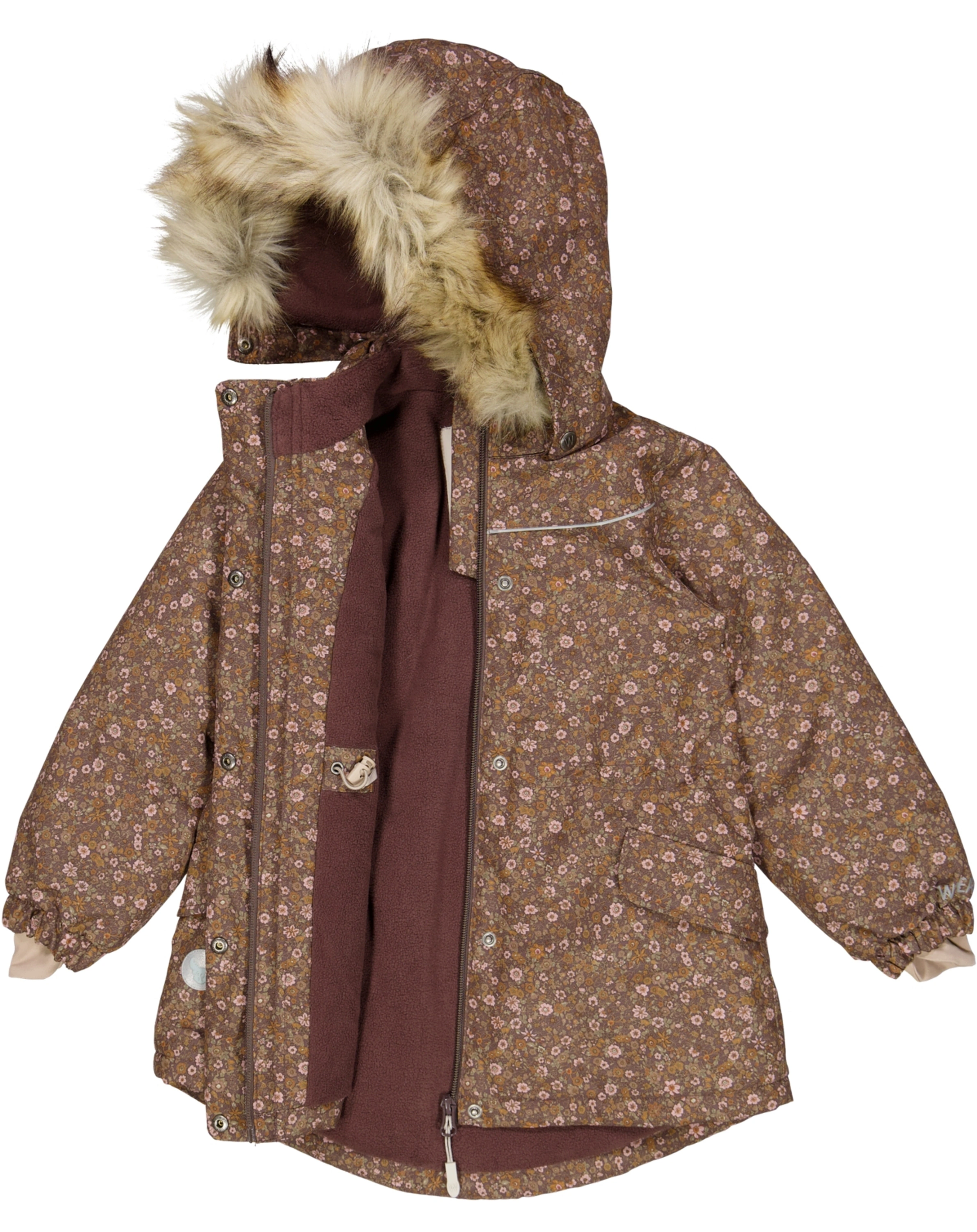 Funktions-Winterjacke MATHILDE TECH FLOWERS in eggplant