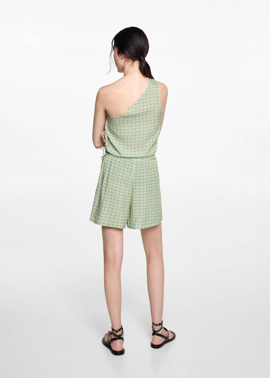 MANGO TEEN casual short met all over print groen