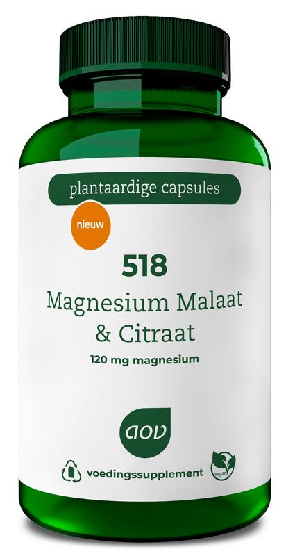 AOV 518 Magnesium Malaat & Citraat (90 vega capsules)