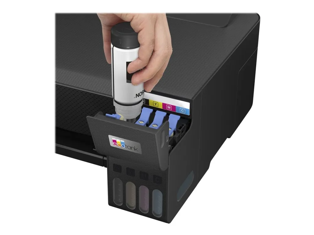 Epson EcoTank L1250 - Printer - farve - blækprinter - kan genopfyldes - A4 - 5760 x 1440 dpi - op til 10 spm (mono) / op til 5 spm (farve) - kapacitet: 100 ark - USB, Wi-Fi - sort