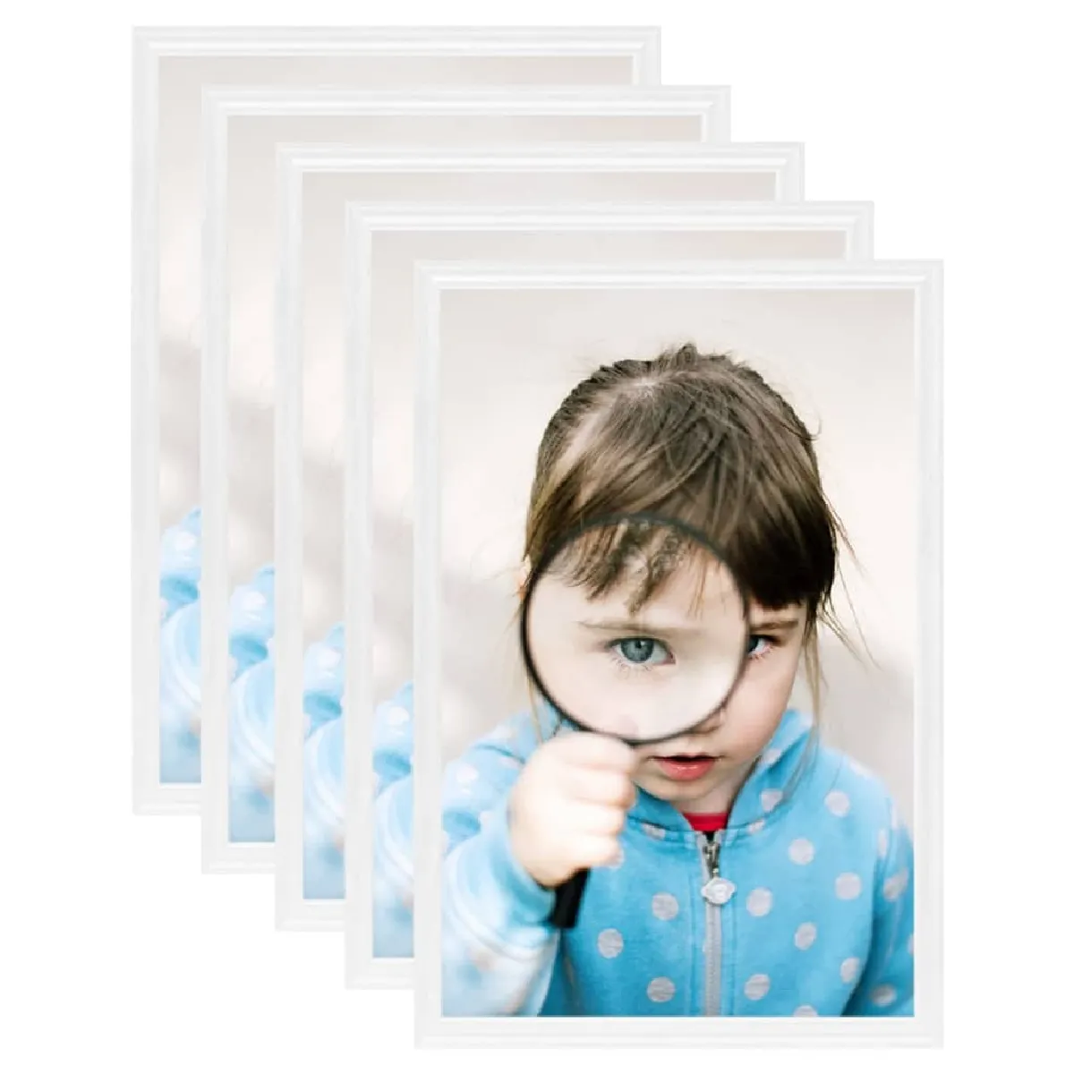 vidaXL Collage de cadres photo - Blanc MDF 21x29.7 cm