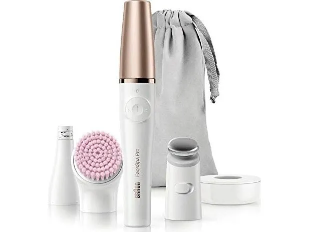 Braun Braun Pro 912 FaceSpa, 3-i-1-ansigtsplejeapparat, batteridrevet, hvid/brun