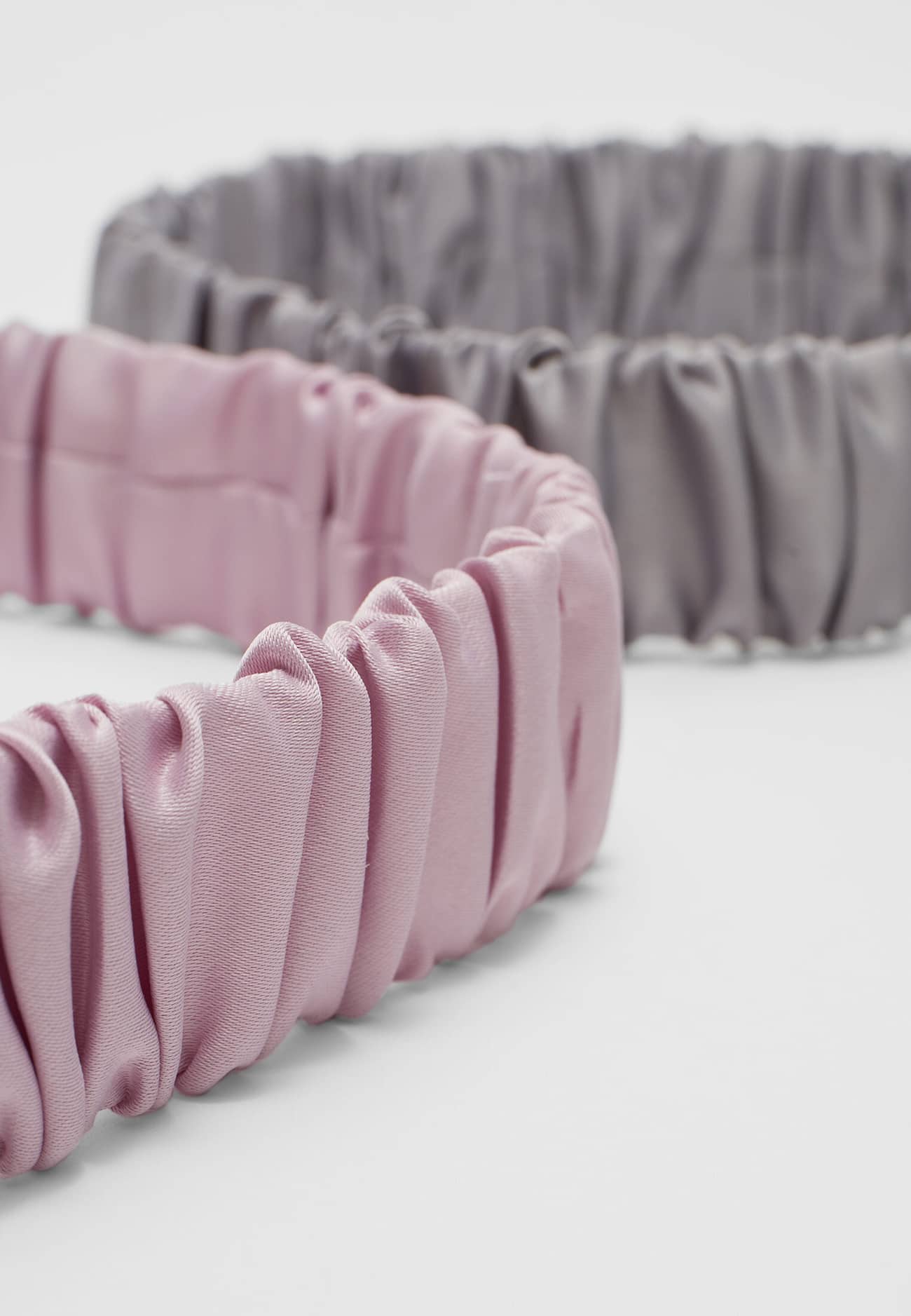 Conjunto de 2 faixas de cabelo franzidas