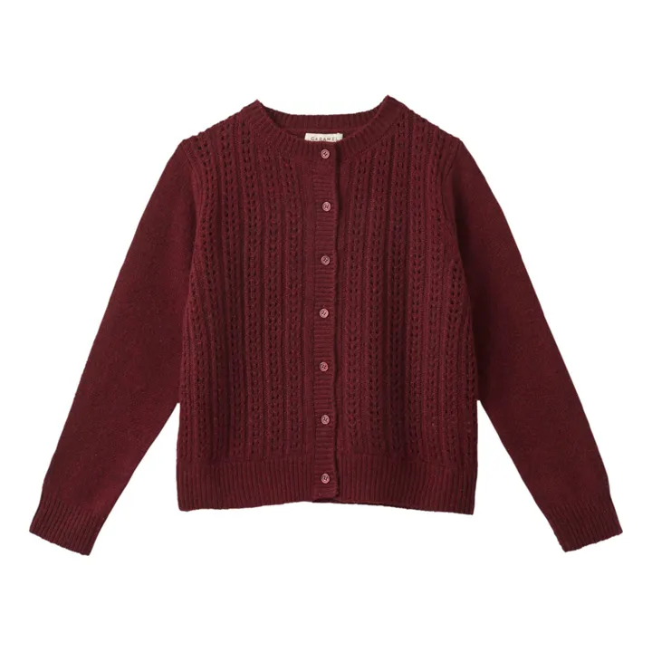 Caramel Exclusivité Caramel x Smallable - Cardigan Topo | Bordeaux
