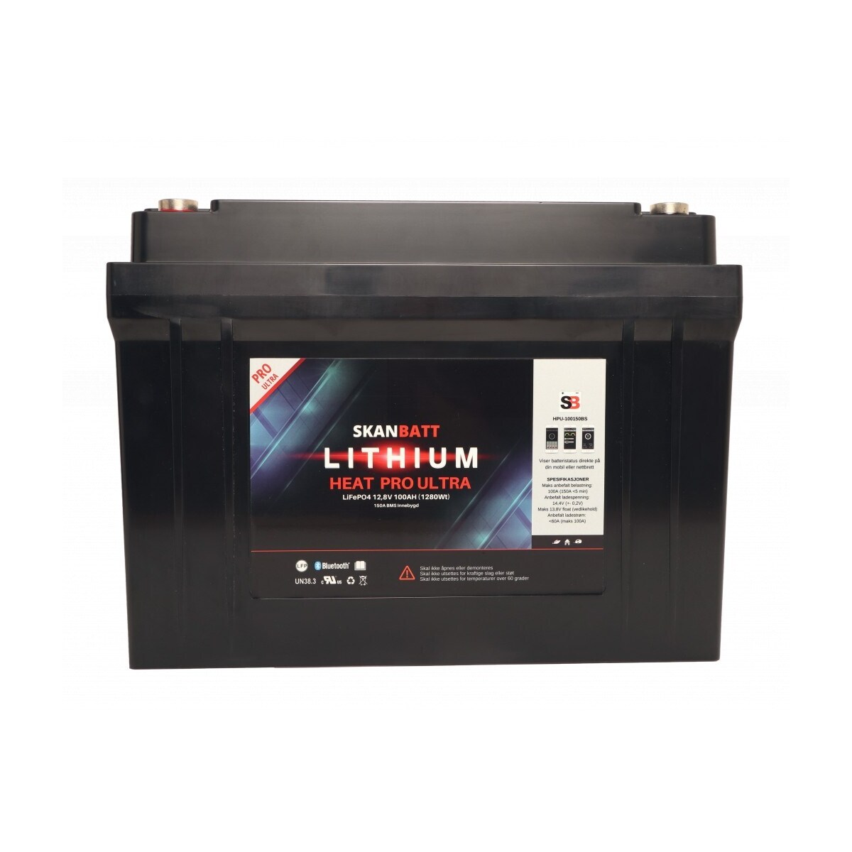 SKANBATT Lithium HEAT PRO  Ultra  12V 100AH - CAN Bus - 300A (