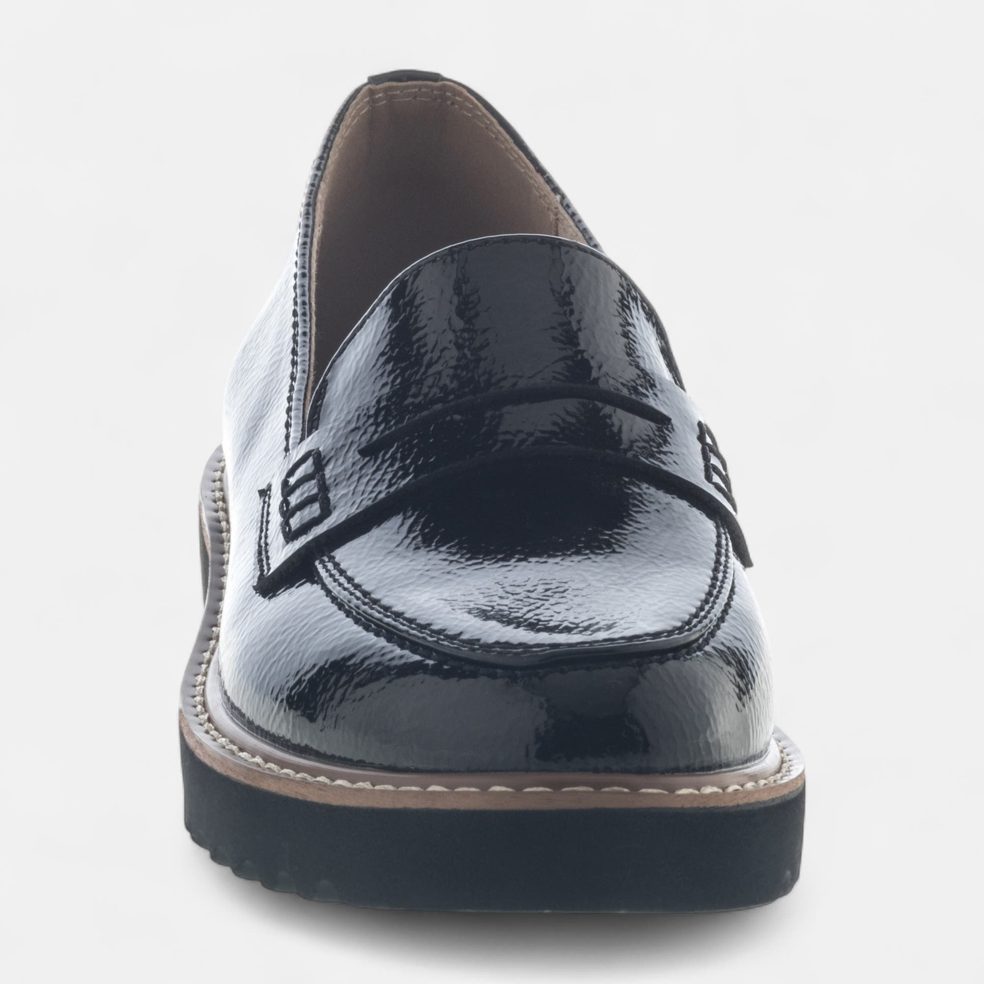 Mocassins Femme noir vernis