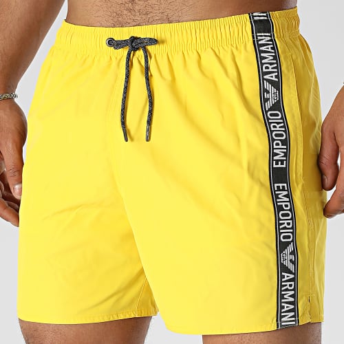 Short De Bain A Bandes 211740-3R443 Jaune