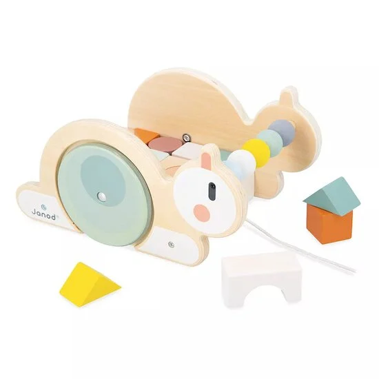 Chariot de Cubes Escargot Sweet Cocoon   de               Janod