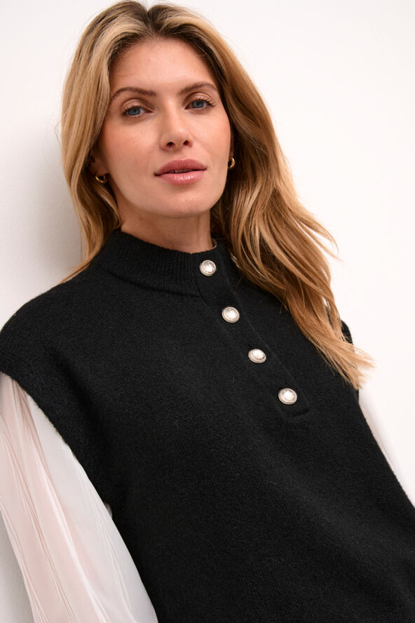 Cream CRJangle Knit Slipover Pitch black