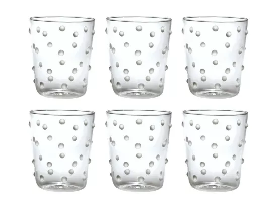 Zafferano Party Tumbler Verre Transparent 45 Cl Set de 6 Pièces en Verre