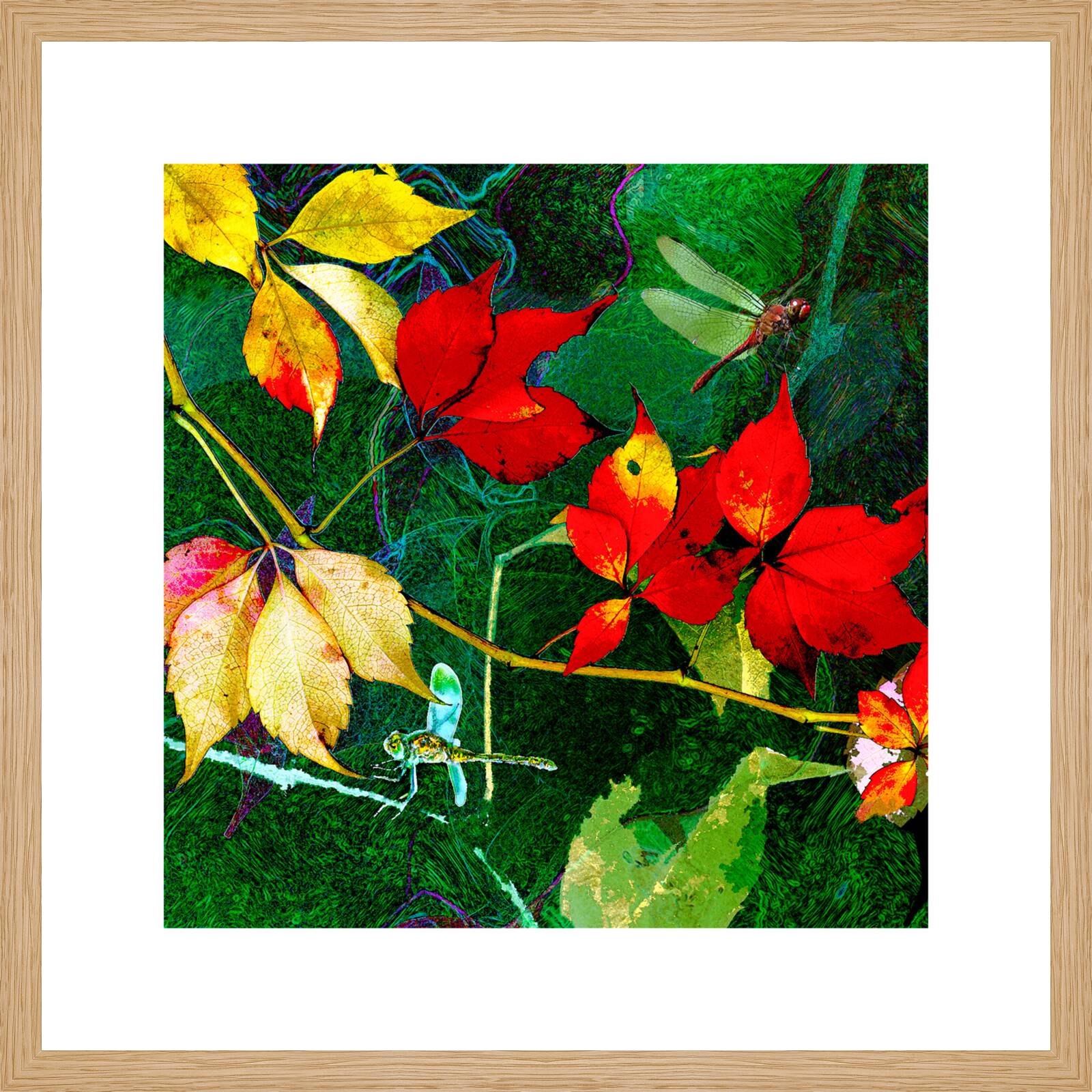 Florales m. Libelle by Heidrun Göres - Limited Edition. Edition of: 150. Signed.