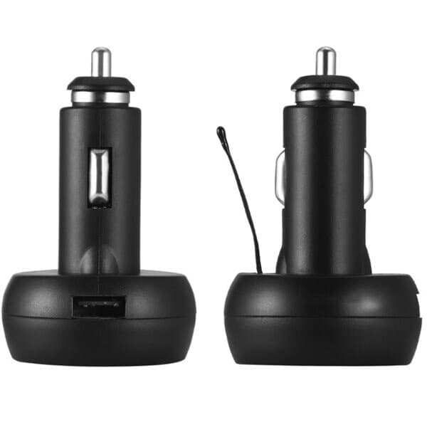 3-i-1 USB-biloplader med voltmeter og temperaturmåling