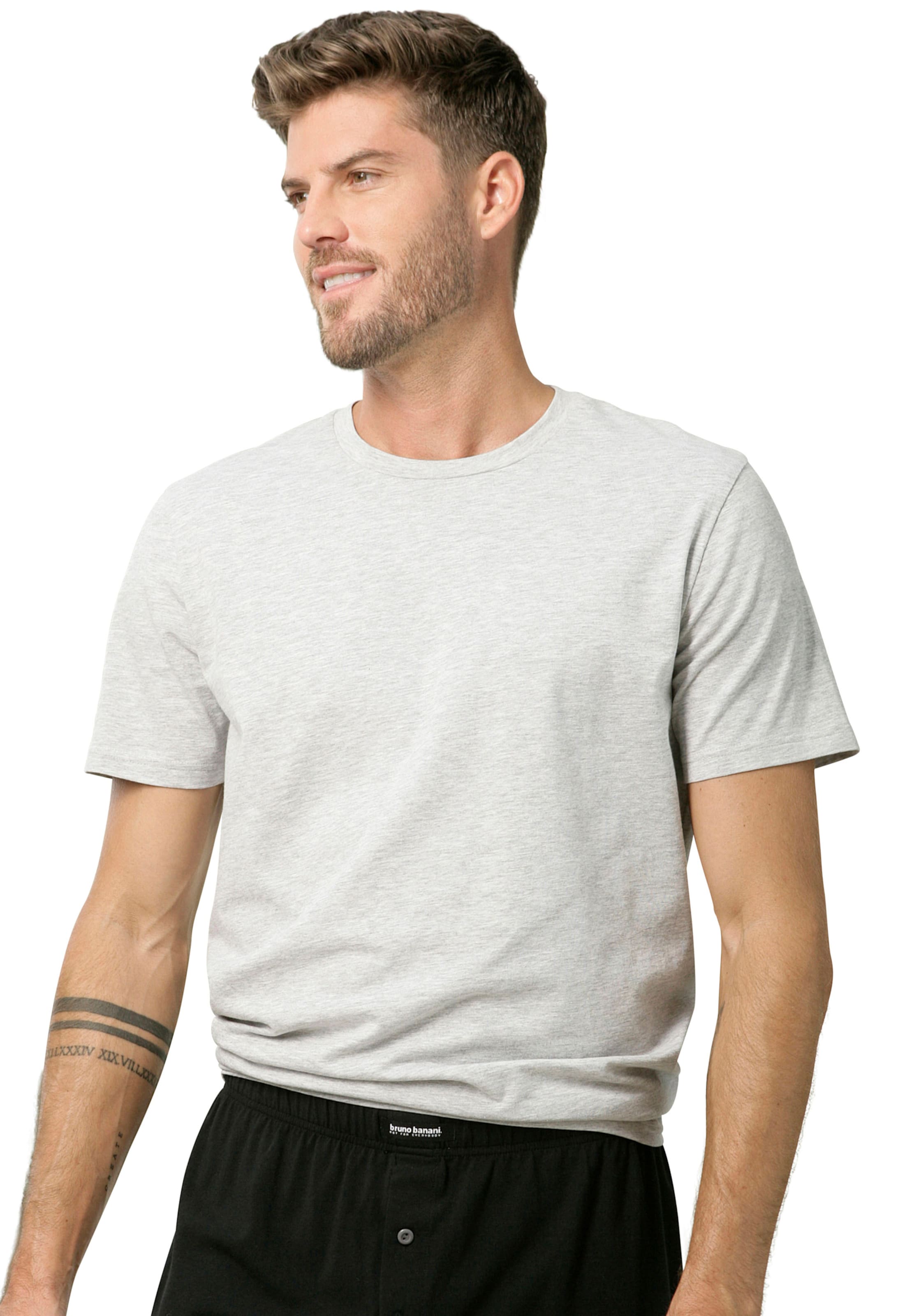 Bruno Banani T-Shirt in navy, grau-meliert, petrol