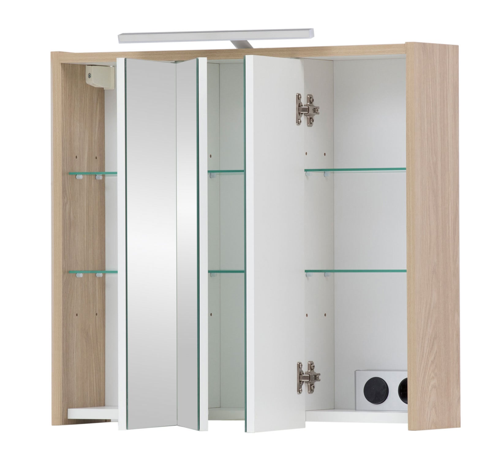 CASAVANTI Spiegelschrank JUBA 64,9 x 61,9 cm Eiche hell